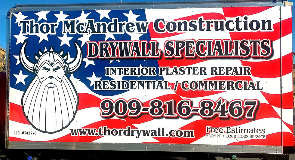 Drywall construction services advertisement